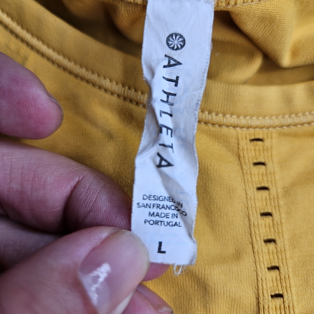 Athleta Tank Top Large Mustard Yellow - Picture 4 of 8